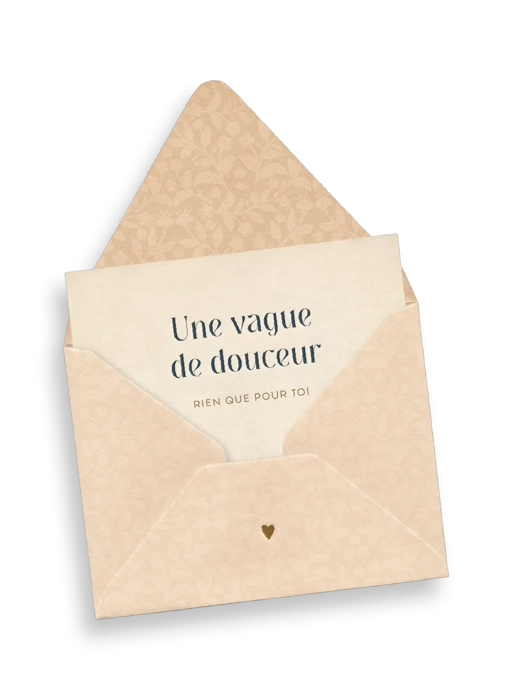 Carte cadeau « Une vague de douceur » dans son enveloppe