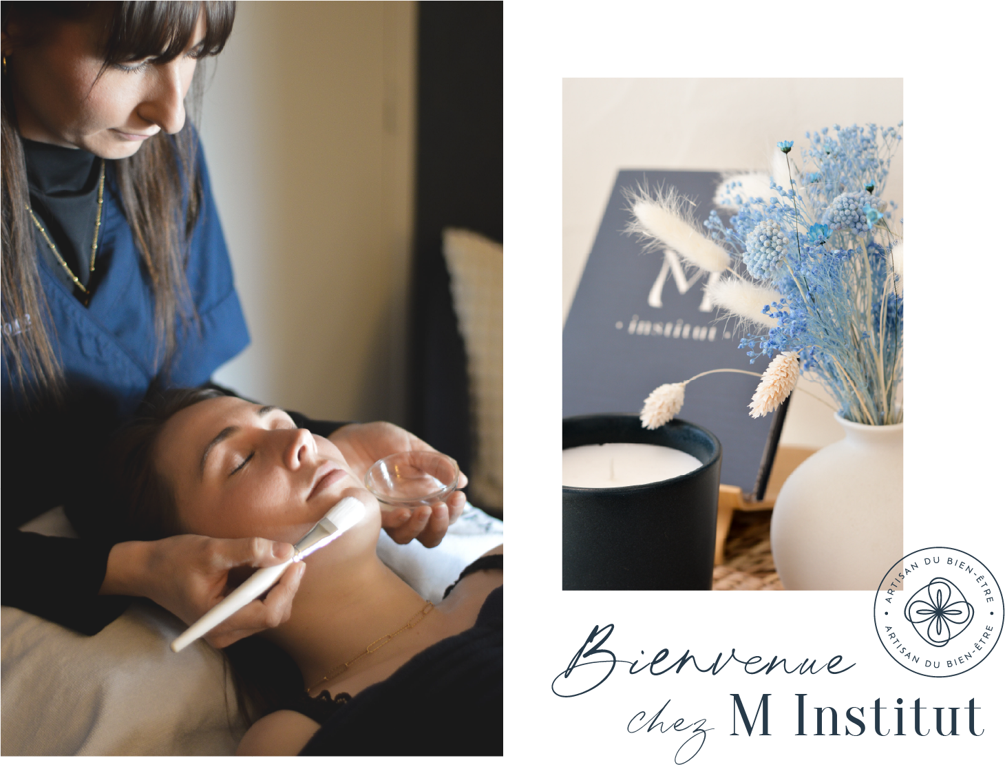 Bienvenue chez M Institut : soin du visage par une esthéticienne à Bédée